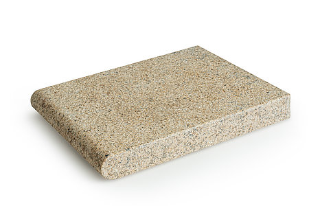 1 PADANG GELB G682 Granit | gestockt & gebürstet VK 4/7 geschliffen & gefast HK geschliffen & gefast
