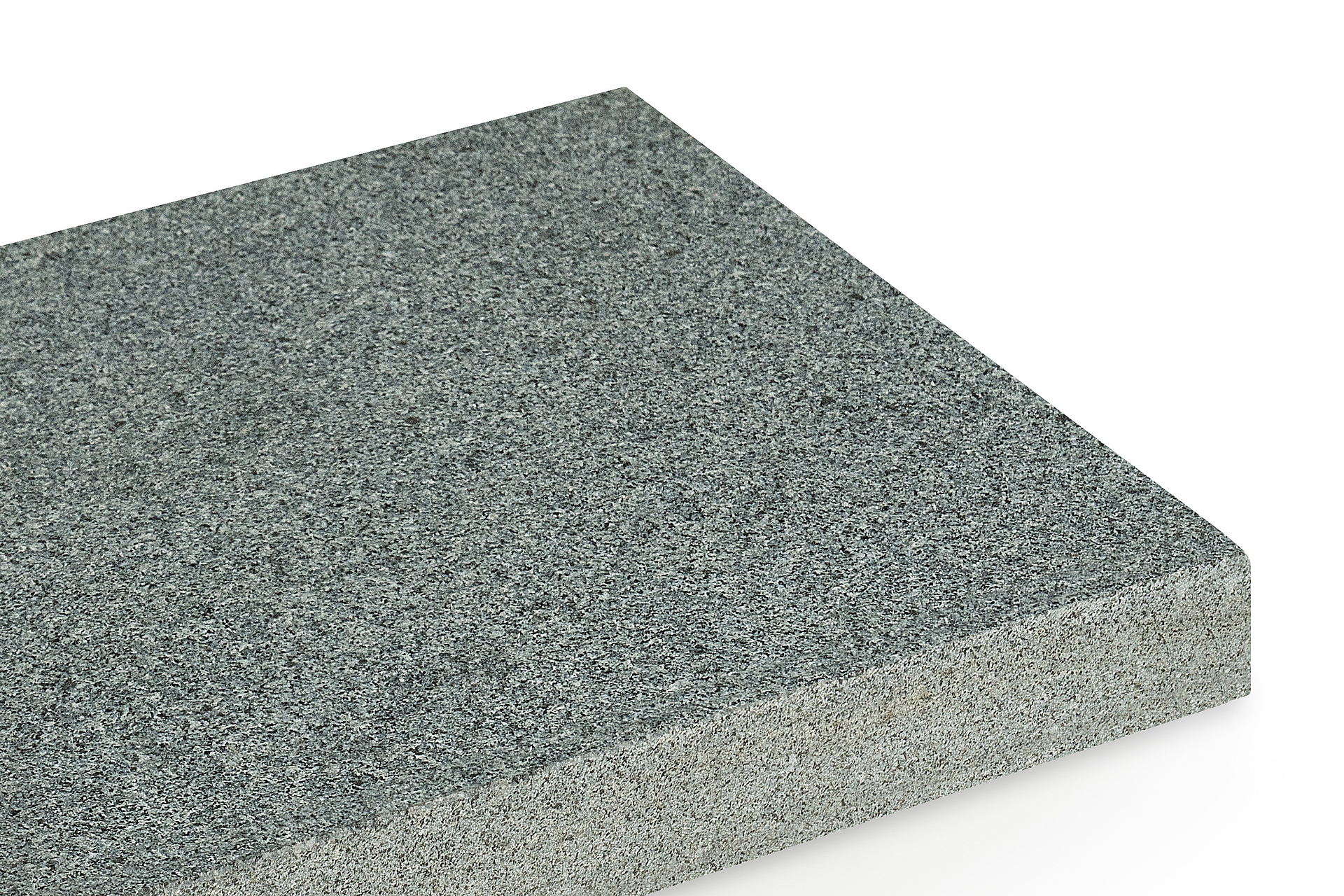 PADANG DUNKEL G654 Granit | geflammt & gebürstet VK bleistiftrund geschliffen HK geschliffen & gefast